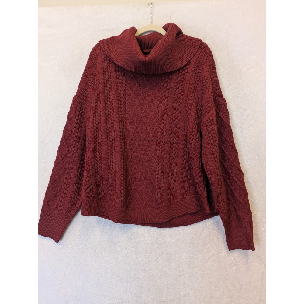 Design History Women's Size XL Cable‎ Knit Turtleneck Sweater
